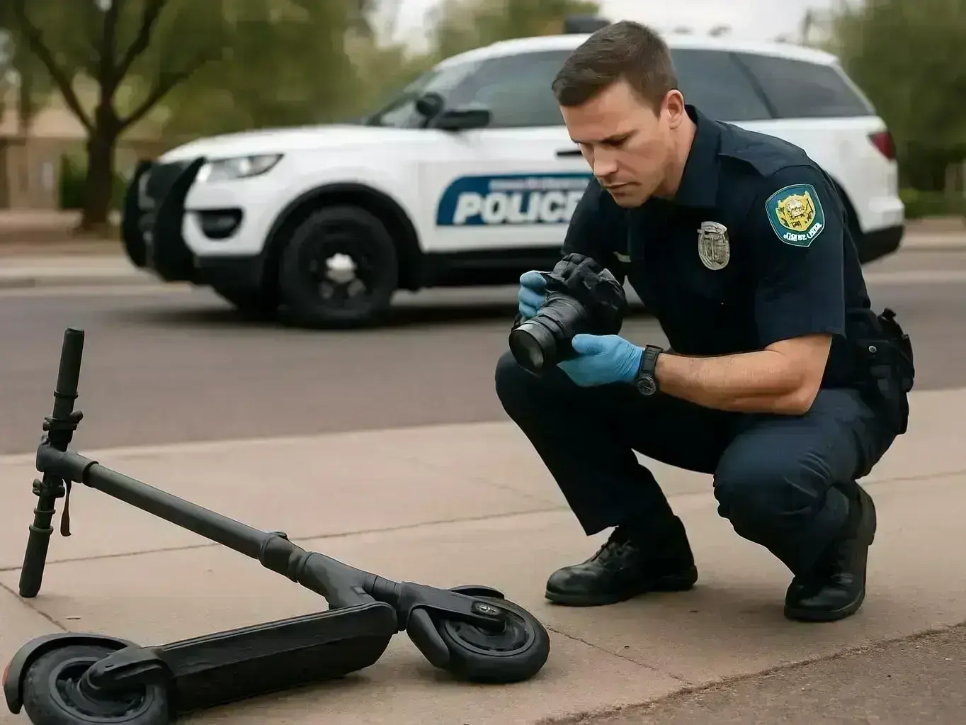 legal help for pedestrian hit by e-scooter in Historic Downtown Glendale crosswalk