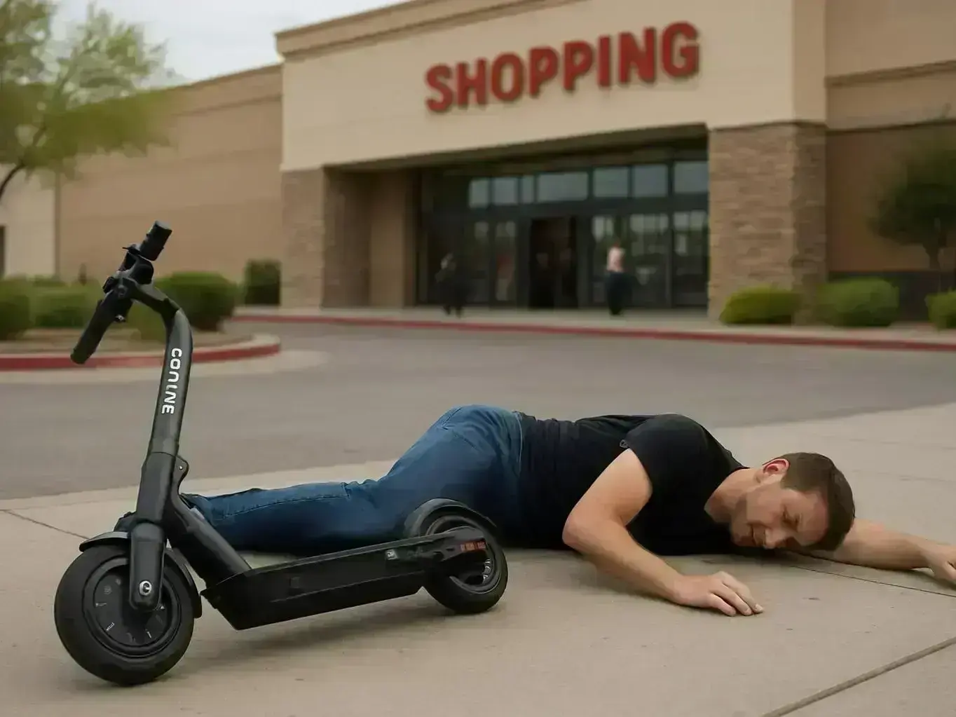 Goodyear e-scooter accident lawyer reviewing crash evidence near Palm Valley neighborhood entrance