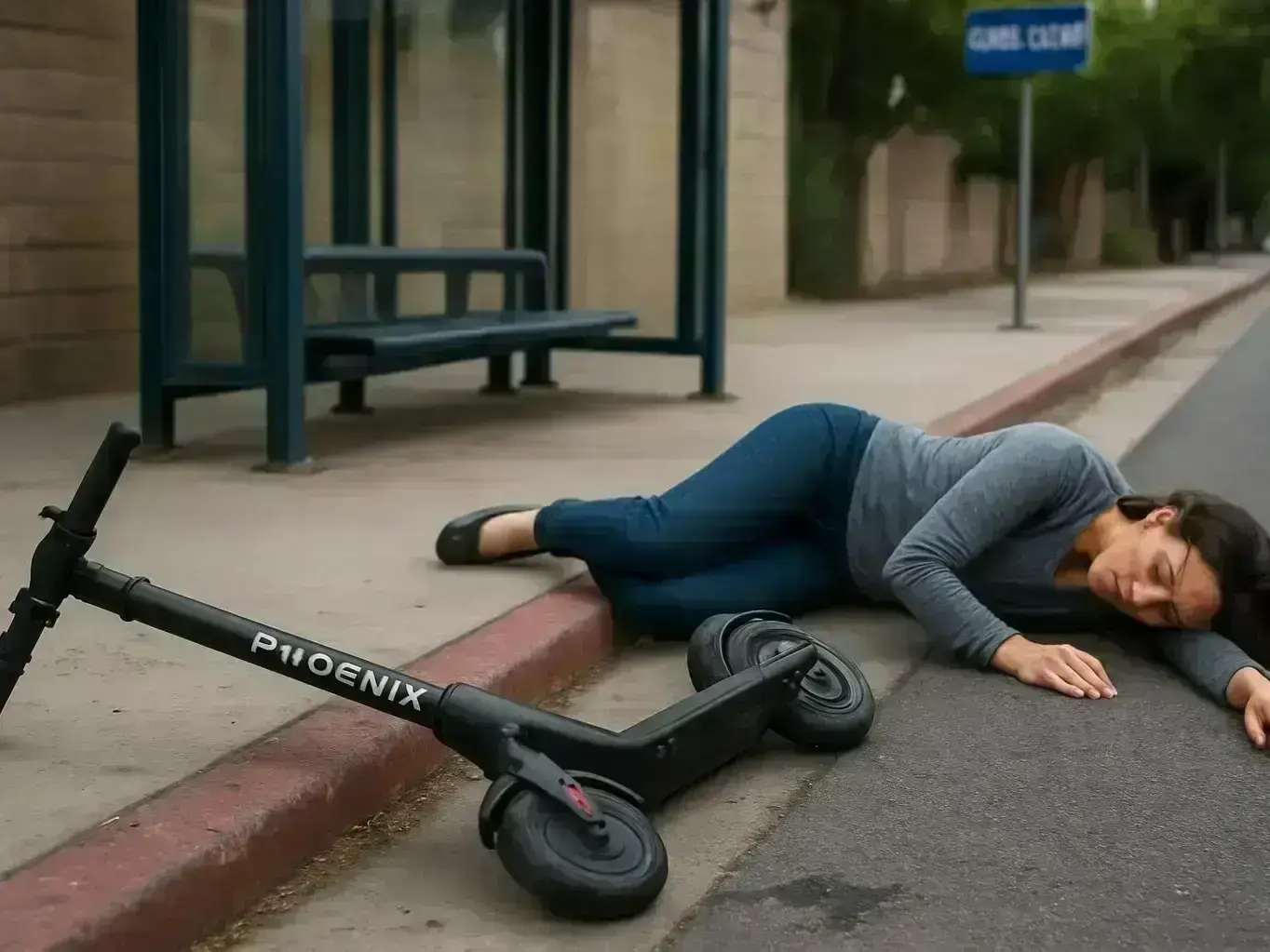 injury attorney helping scooter rider after collision near Litchfield Park Historic District