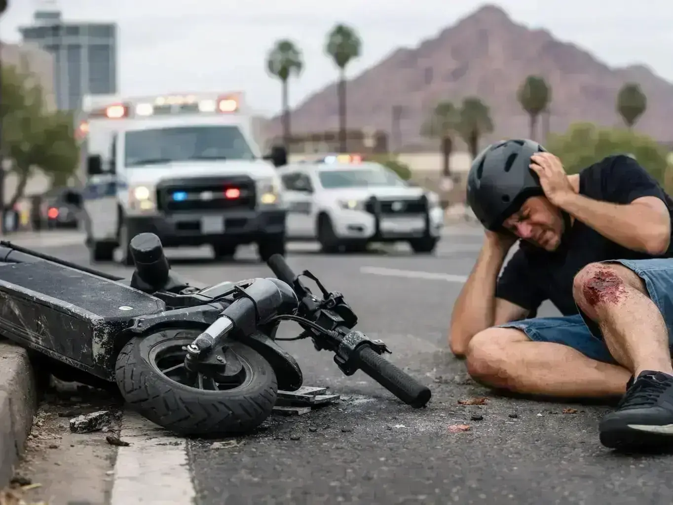 injury attorney helping scooter crash victim after collision near Sundial Recreation Center in Sun City
